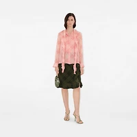 Check Silk Wrap Skirt in Oil - Women | Burberry® Official