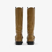 Leather Saddle High Boots in Shrew - Women | Burberry® Official