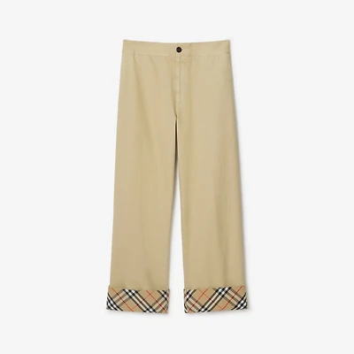 Gabardine Trousers in Hamper beige - Men | Burberry® Official