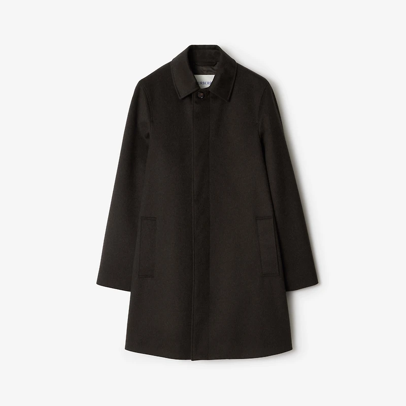 Mid-length Cashmere Car Coat in Cog brown melange - Men | Burberry® Official