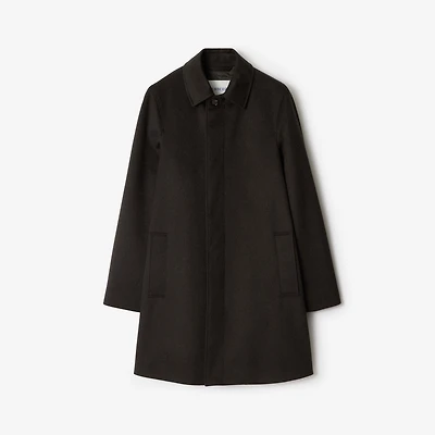 Mid-length Cashmere Car Coat in Cog brown melange - Men | Burberry® Official