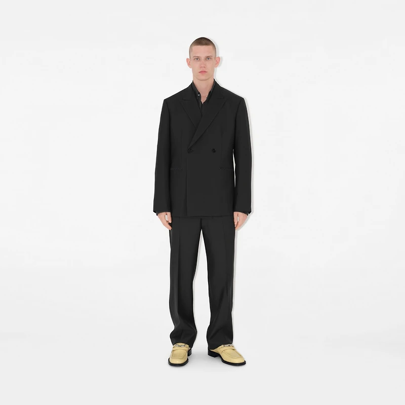Wool Tailored Jacket in Onyx - Men | Burberry® Official