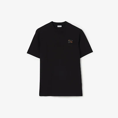 Cotton T-shirt in Black - Men | Burberry® Official