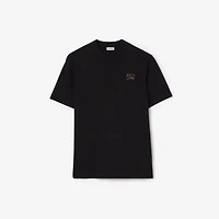 Cotton T-shirt in Black - Men | Burberry® Official