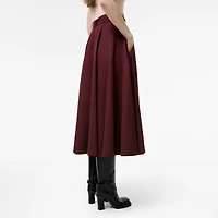 Tropical Gabardine Trench Midi Skirt in Vineyard red - Women | Burberry® Official