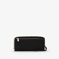 Large Check Trim Travel Pouch in Black - Men, Technical | Burberry® Official