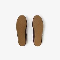 Leather Knight Runner Sneakers in Vineyard red/dove beige - Women | Burberry® Official