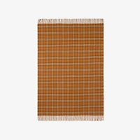 Check Cashmere Blanket in Squash orange | Burberry® Official