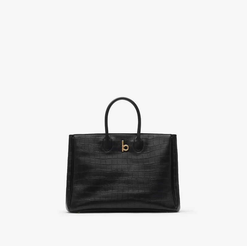 Medium Rocking Horse Tote in Black - Women | Burberry® Official