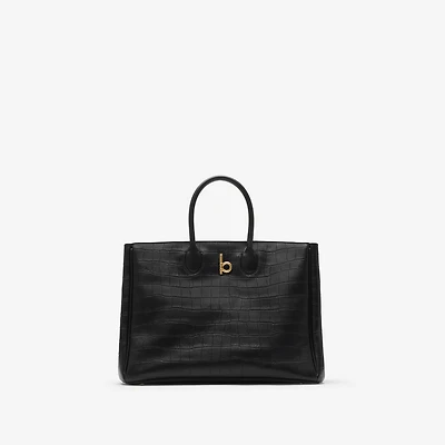 Medium Rocking Horse Tote in Black - Women | Burberry® Official