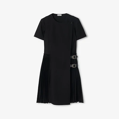Wool Blend Kilt Dress in Black - Women | Burberry® Official