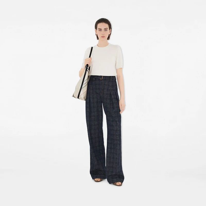Cashmere Blend Top in Chalk - Women | Burberry® Official