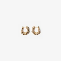 Hollow Pavé Hoop Earrings in Gold/clear - Women | Burberry® Official