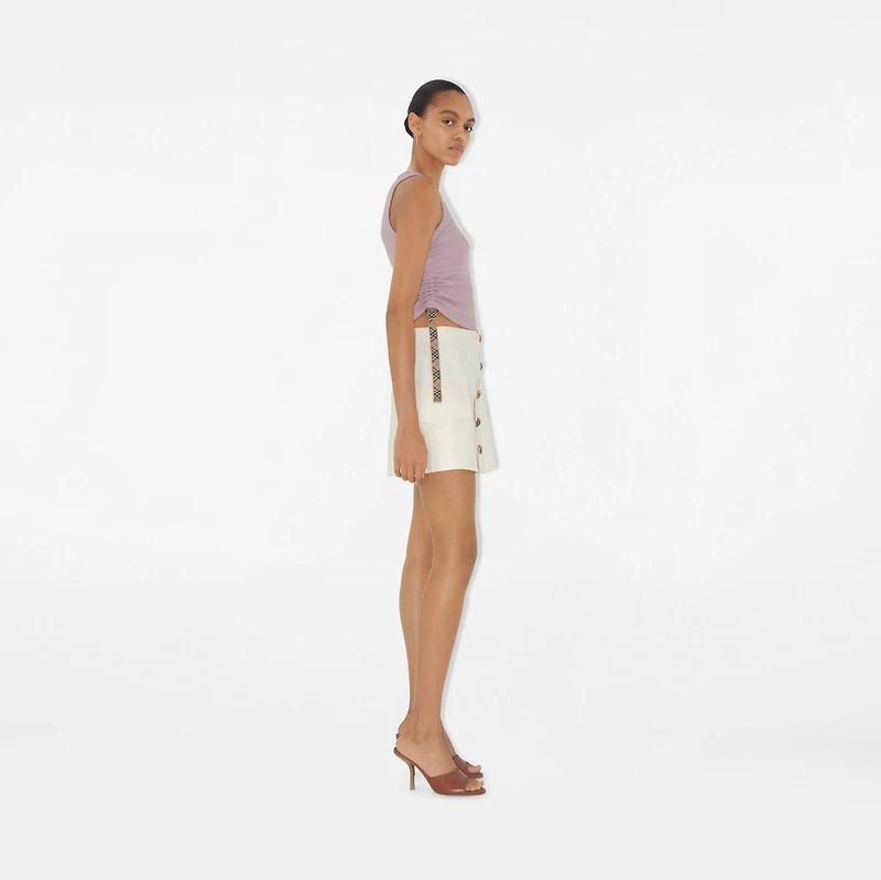 Festival Cotton Blend Tank Top in Wisteria - Women | Burberry® Official
