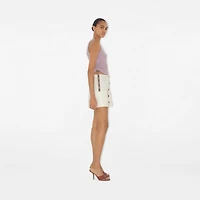 Festival Cotton Blend Tank Top in Wisteria - Women | Burberry® Official