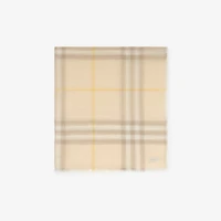 Wide Check Wool Scarf in Custard beige | Burberry® Official
