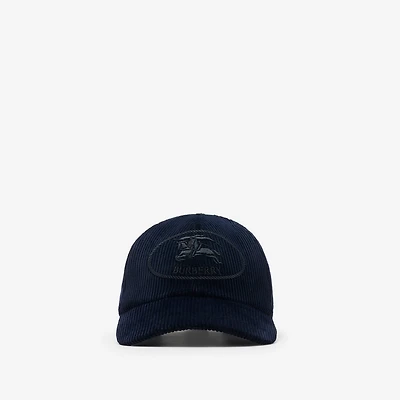 Knight Stamp Corduroy Baseball Cap in Navy - Men | Burberry® Official