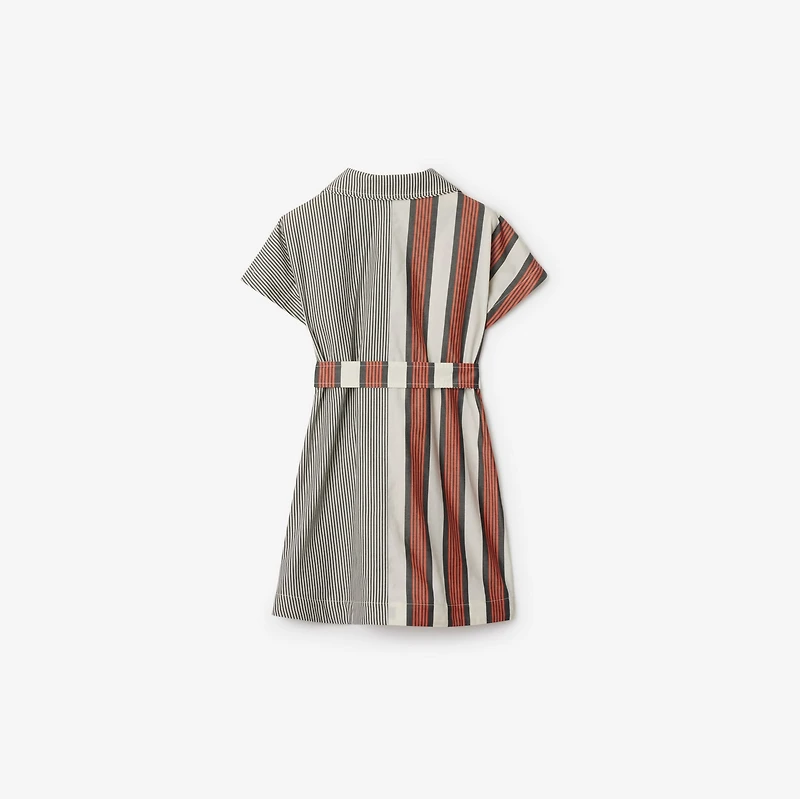 Striped Cotton Shirt Dress in Multicolour | Burberry® Official