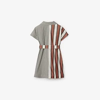 Striped Cotton Shirt Dress in Multicolour | Burberry® Official