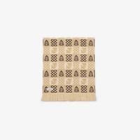 Chess Fair Isle Wool Scarf in Sand/treacle brown | Burberry® Official