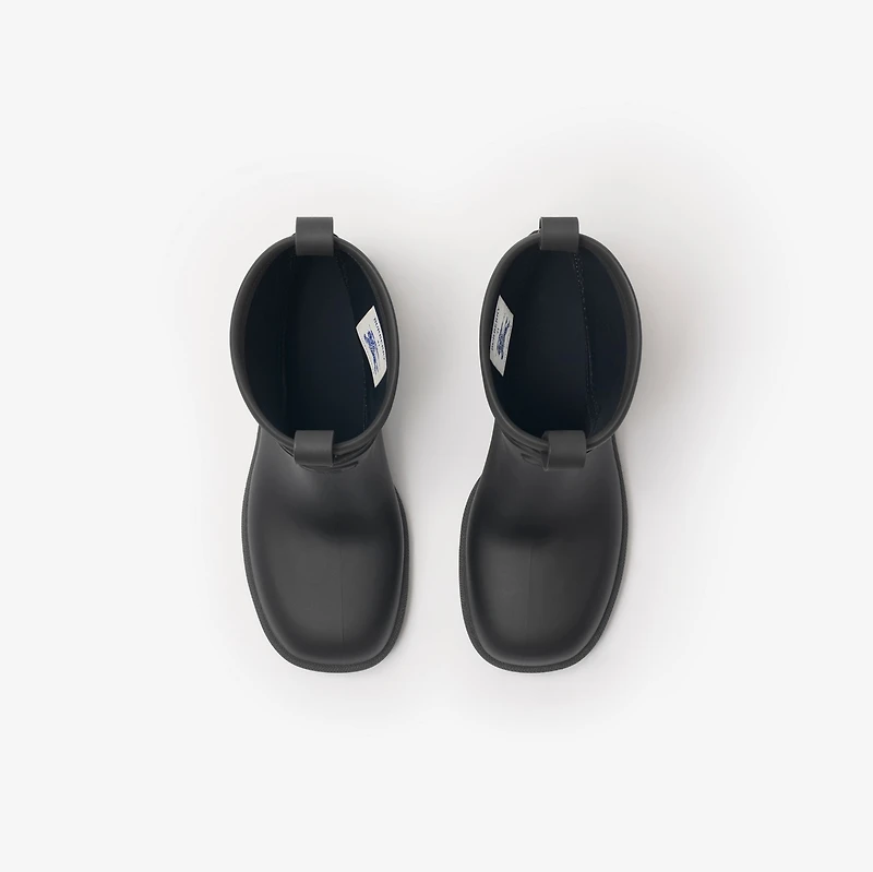 Rubber Marsh Stamp Heeled Low Boots​ in Black - Women | Burberry® Official
