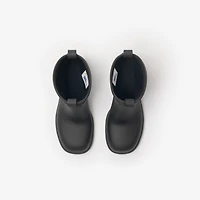Rubber Marsh Stamp Heeled Low Boots​ in Black - Women | Burberry® Official