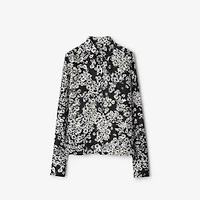 Regular Fit Daisy Silk Shirt in Black - Women | Burberry® Official