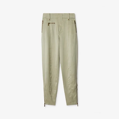 Lyocell Tailored Trousers in Skylark - Women | Burberry® Official