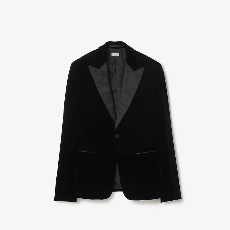 Velvet Tuxedo Jacket in Black - Men | Burberry® Official