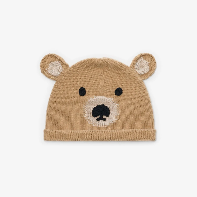 Thomas Bear Wool Beanie in Pale stone - Children | Burberry® Official
