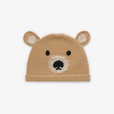 Thomas Bear Wool Beanie in Pale stone - Children | Burberry® Official