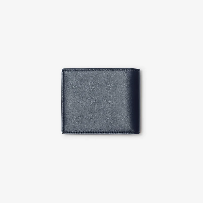 Pop Check Bifold Wallet in Midnight blue - Men | Burberry® Official