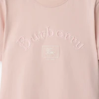 Gothic Logo Cotton T-shirt in Bouquet - Women | Burberry® Official