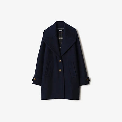 Wool Coat in Pilot blue - Women | Burberry® Official