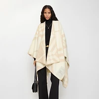 Check Wool Cashmere Cape in Calico beige | Burberry® Official
