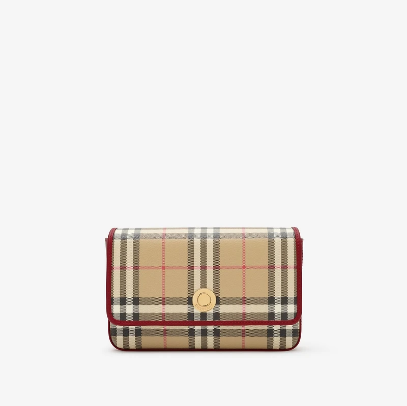 Hampshire Bag in Archive beige/ruby red - Women | Burberry® Official