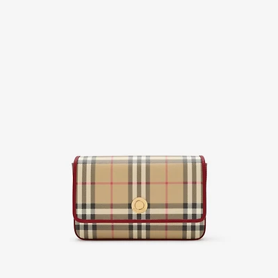 Hampshire Bag in Archive beige/ruby red - Women | Burberry® Official
