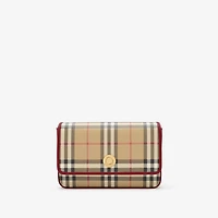 Hampshire Bag in Archive beige/ruby red - Women | Burberry® Official