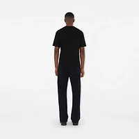 Cross Stitch EKD​ Cotton T-shirt in Black - Men | Burberry® Official
