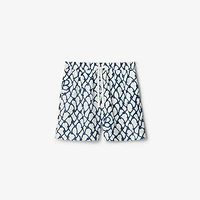 Knot Silk Shorts in Pool - Women | Burberry® Official