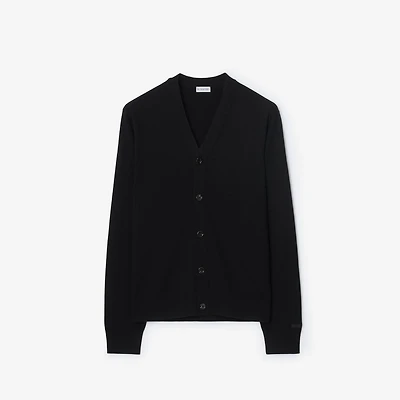 Wool Cardigan in Black - Men | Burberry® Official