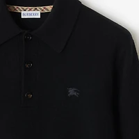 Long-sleeve Cashmere Blend Polo Shirt in Black - Men | Burberry® Official