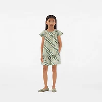 Check Cotton Top in Breeze | Burberry® Official
