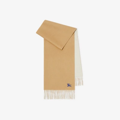 Reversible Cashmere Scarf in Sand beige/neutral white | Burberry® Official