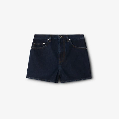 Denim Shorts in Indigo - Women, Cotton | Burberry® Official