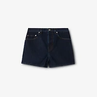 Denim Shorts in Indigo - Women, Cotton | Burberry® Official