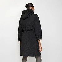Quilted Nylon Hooded Coat in Black - Women | Burberry® Official