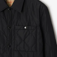Reversible Quilted Nylon Overshirt in Black - Men | Burberry® Official