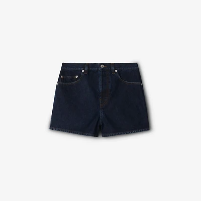 Denim Shorts in Indigo - Women, Cotton | Burberry® Official