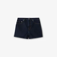 Denim Shorts in Indigo - Women, Cotton | Burberry® Official